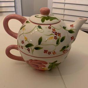 Paula Deen Peony Patch teapot/cup